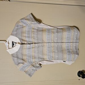 Arista Striped Short Sleeve Button-Up Shirt